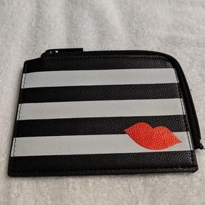 Black and White striped card holder